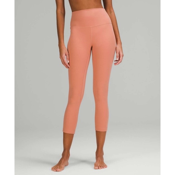 lululemon athletica Pants - Lululemon Align High Rise Crop 23” leggings Pink Savannah